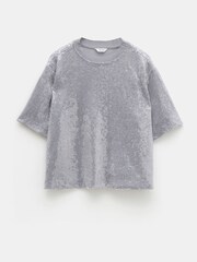 Hush Grey Holly Sequin T-Shirt - Image 5 of 5