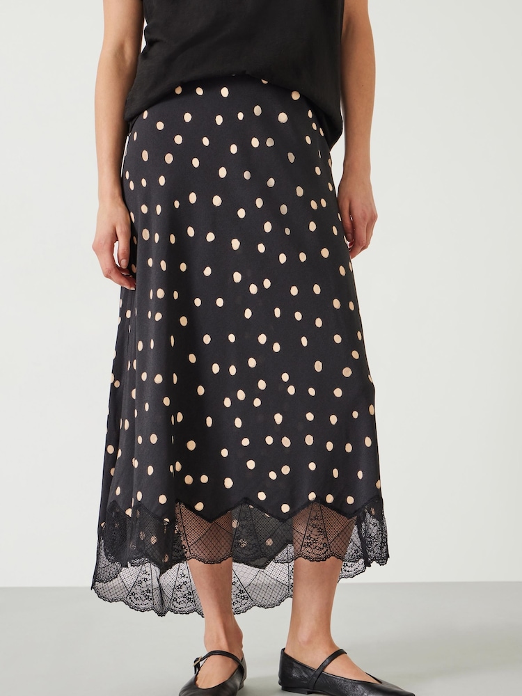 Hush Black Marta Skirt With Lace - Image 2 of 5 Hush Black Marta Skirt With Lace - Image 2 of 5