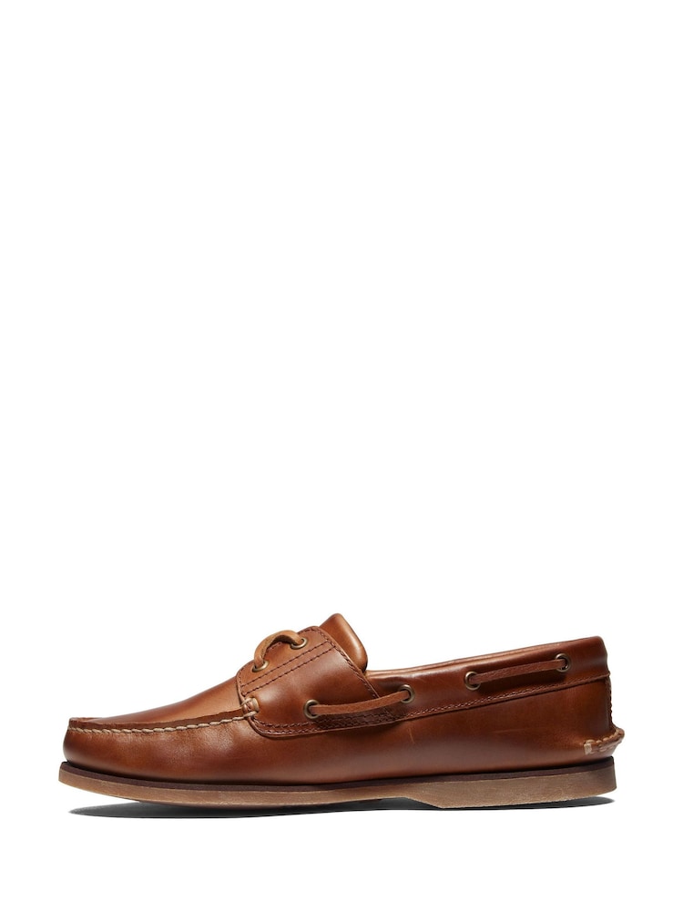 Full Grains - Timberland Mens Classic 2 Eye Boat Shoes - Image 4 of 8