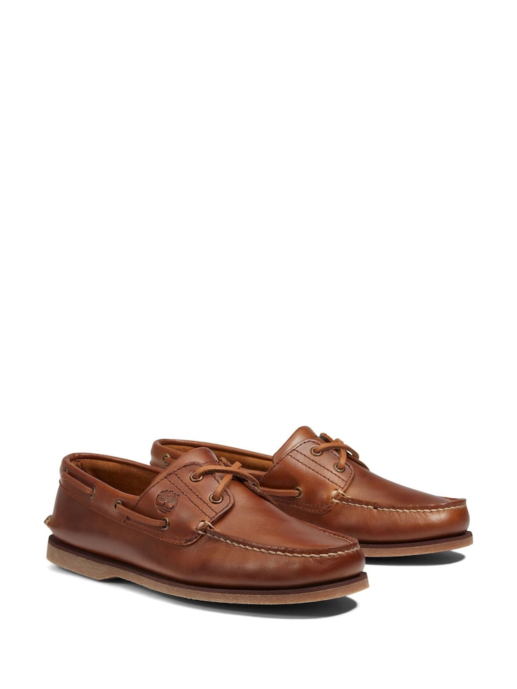 Full Grains - Timberland Mens Classic 2 Eye Boat Shoes - Image 7 of 8