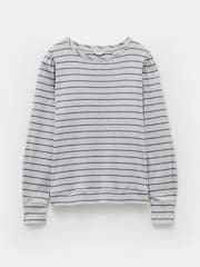 Hush Grey Emily Puff Sleeve 100% Cotton Jersey Top - Image 5 of 5