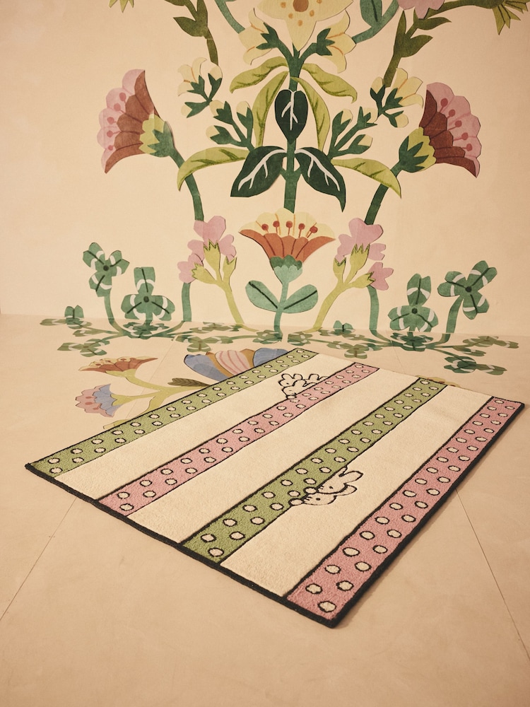 Cath Kidston Multi Miffy Stripe Wool Rug - Image 2 of 7