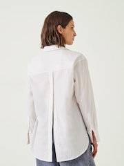Hush White Oversized Coleena 100% Cotton Shirt - Image 2 of 5