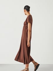 Hush Brown Grace V-Neck Maxi Dress - Image 4 of 5