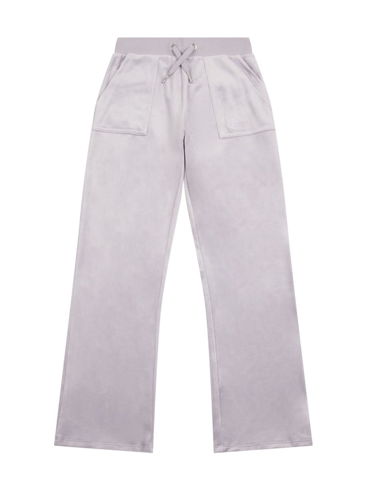 Juicy Couture Grey Tonal Wide Leg Trousers - Image 5 of 7