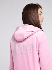 Ružovohrdzavá - Juicy Couture Diamanté Zip Through Hoodie - Obrázok 5 z 9
