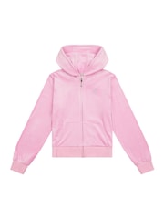 Ružovohrdzavá - Juicy Couture Diamanté Zip Through Hoodie - Obrázok 6 z 9