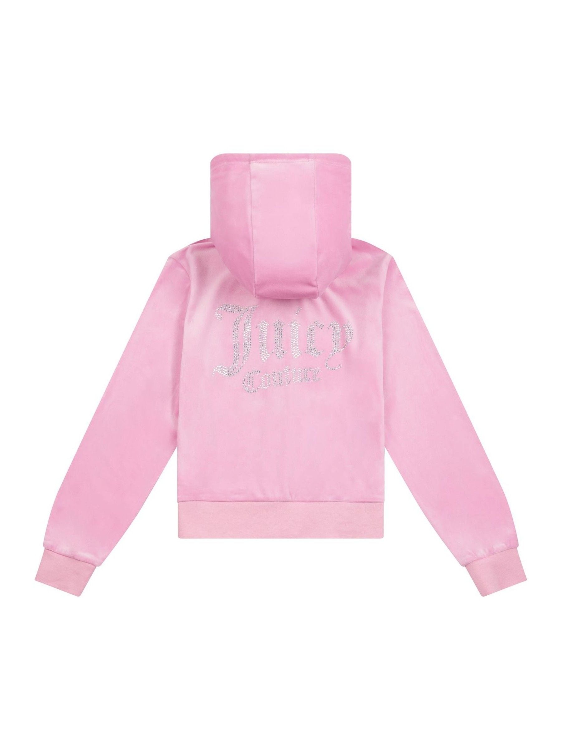 Buy Juicy Couture Pink/Rust Diamanté Zip Through Hoodie from the