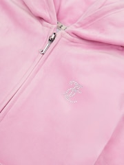 Ružovohrdzavá - Juicy Couture Diamanté Zip Through Hoodie - Obrázok 8 z 9