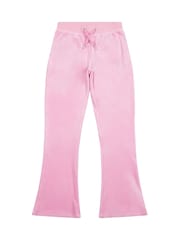 Juicy Couture Pink Girls Diamanté Bootcut Joggers - Image 1 of 1