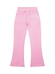Juicy Couture Pink Girls Diamanté Bootcut Joggers - Image 2 of 3