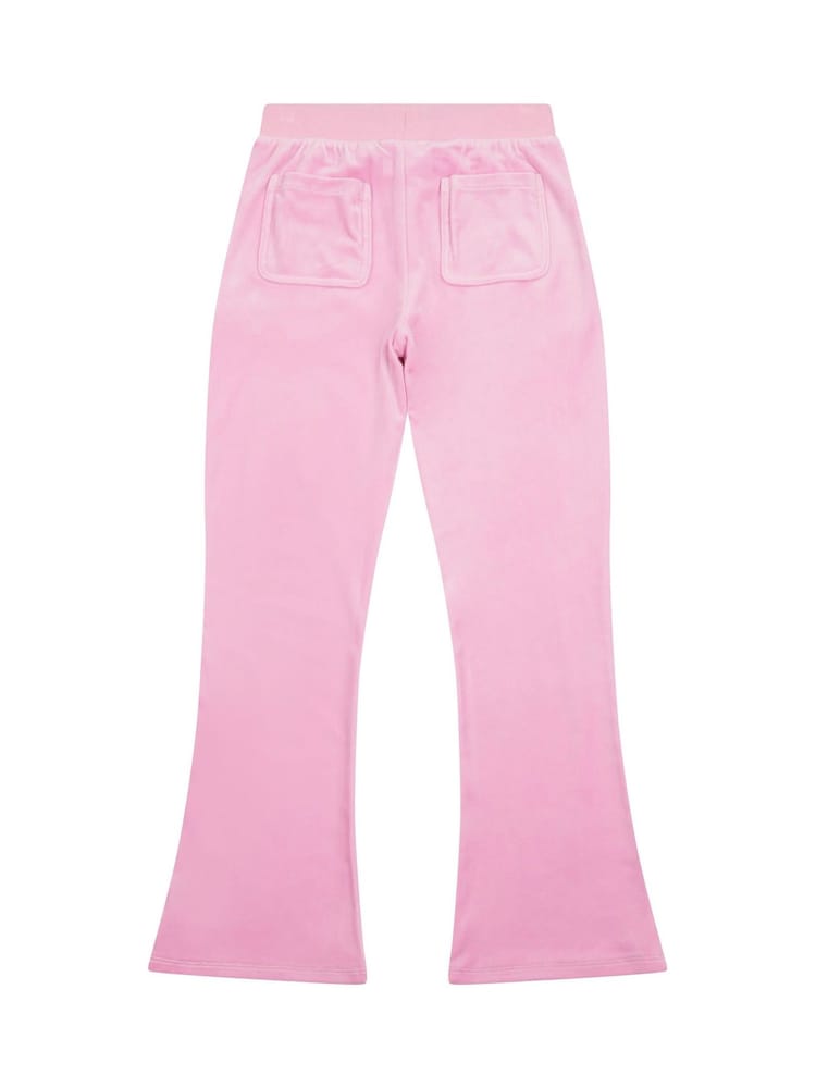 Juicy Couture Pink Girls Diamanté Bootcut Joggers - Image 2 of 3