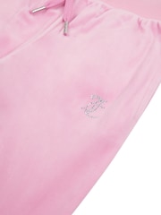 Juicy Couture Pink Girls Diamanté Bootcut Joggers - Image 3 of 3