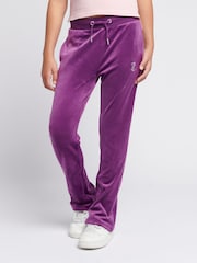 Juicy Couture Purple Diamante Bootcut Joggers - Image 1 of 6