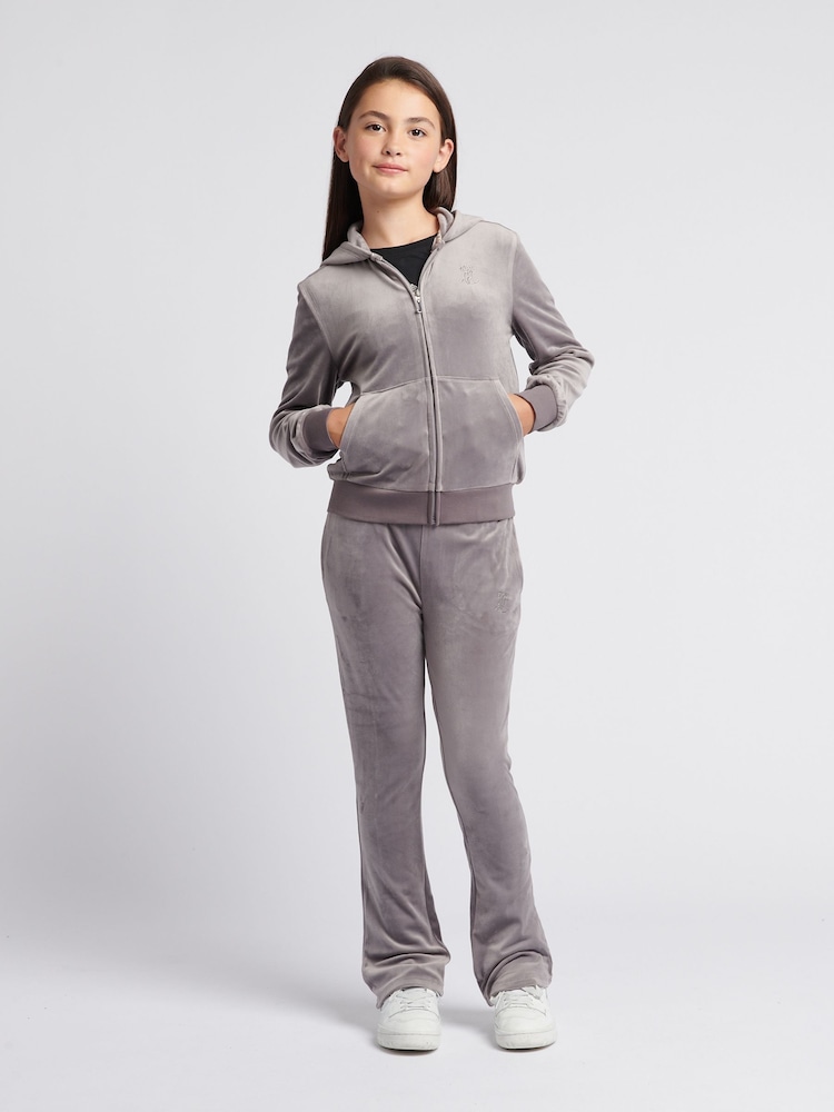 Juicy Couture Grey Diamanté Zip Through Hoodie - Image 4 of 8