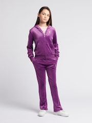 Fialová - Juicy Couture Diamanté Zip Through Hoodie - Obrázok 4 z 5