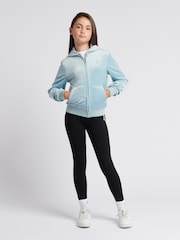 Akvamarínová modrá - Juicy Couture Diamanté Zip Through Hoodie - Obrázok 2 z 9