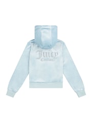 Akvamarínová modrá - Juicy Couture Diamanté Zip Through Hoodie - Obrázok 7 z 9