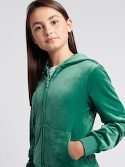 Zelená - Juicy Couture Diamanté Zip Through Hoodie - Obrázok 4 z 9