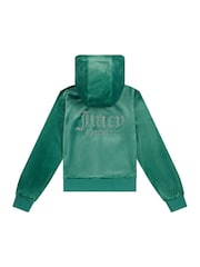 Zelená - Juicy Couture Diamanté Zip Through Hoodie - Obrázok 7 z 9