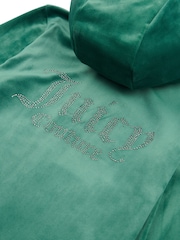 Zelená - Juicy Couture Diamanté Zip Through Hoodie - Obrázok 9 z 9