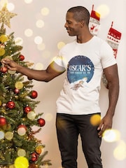 Star Editions Kids Personalised Flying Through the Air 100% Cotton Christmas T-Shirt - Image 2 of 3