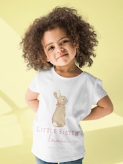 Star Editions Kids Personalised Little Sister 100% Cotton T-Shirt - Image 1 of 3