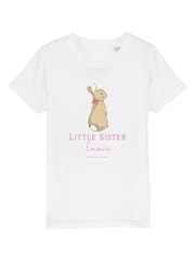 Star Editions Kids Personalised Little Sister 100% Cotton T-Shirt - Image 3 of 3