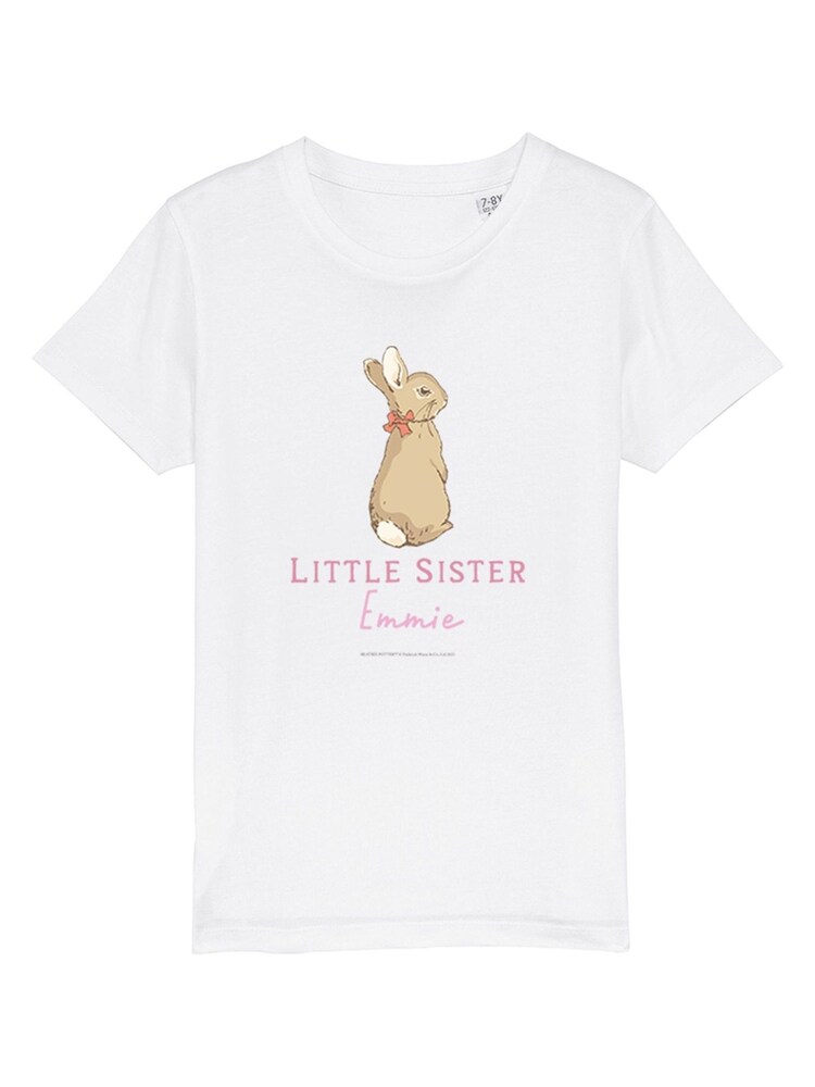 Star Editions Kids Personalised Little Sister 100% Cotton T-Shirt - Image 3 of 3