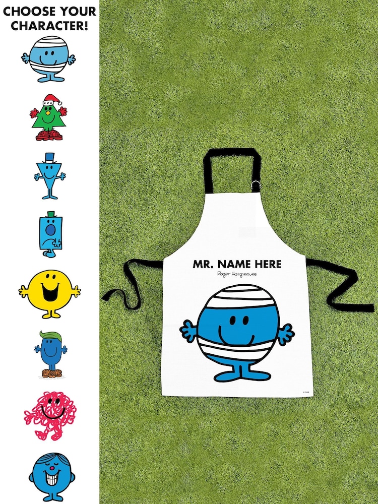 Star Editions Childrens 100% Cotton Personalised Mr Men Apron - Image 1 of 2