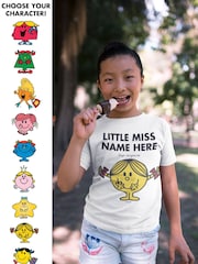 Star Editions Personalised Little Miss Childrens Black 100% Cotton T-Shirt - Image 1 of 3