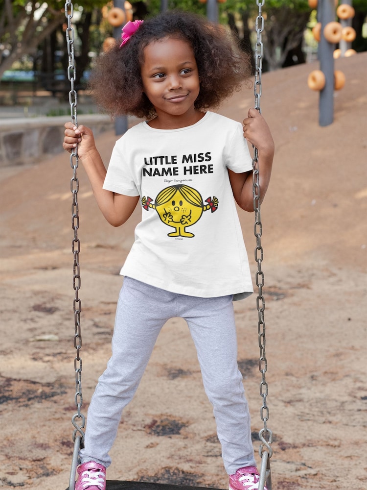Star Editions Personalised Little Miss Childrens Black 100% Cotton T-Shirt - Image 2 of 3