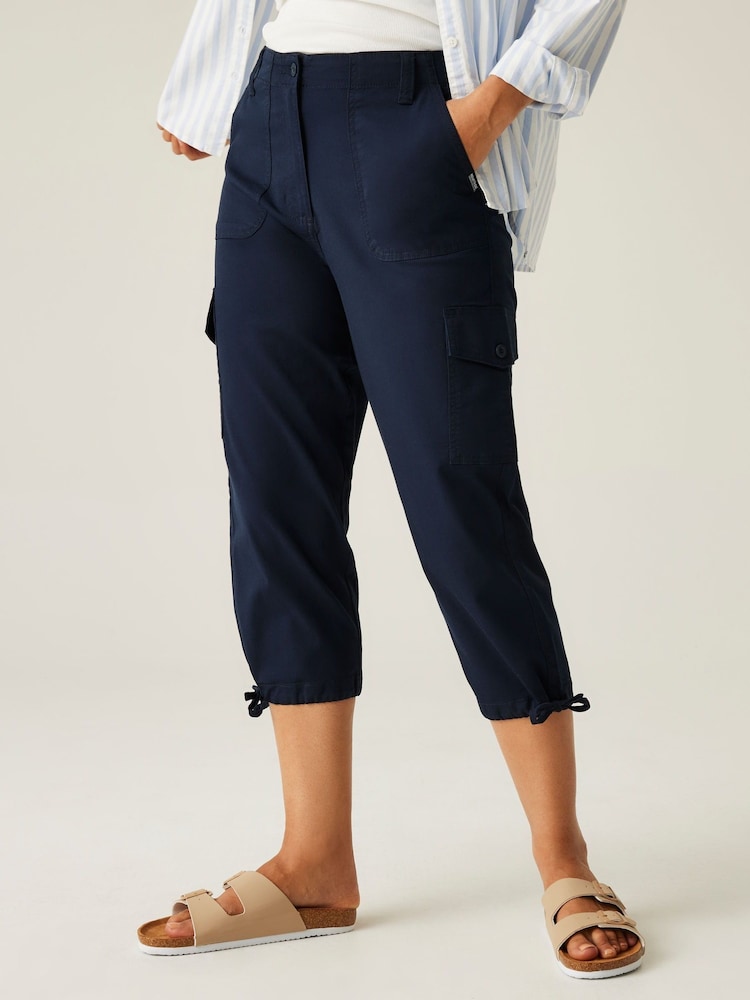 Regatta Blue Womens Shorebella Capri Trousers - Image 1 of 7 Regatta Blue Womens Shorebella Capri Trousers - Image 1 of 7