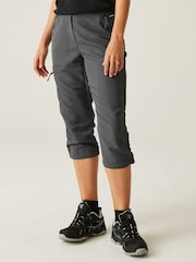 Gris - Regatta Womens Chaska Capri III Trousers - Imagen 1 de 8