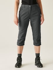 Gris - Regatta Womens Chaska Capri III Trousers - Imagen 2 de 8