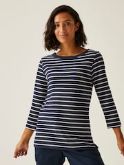 Синий - Regatta Womens Bayletta 3/4 Sleeve II T-Shirt - Изображение 2 из 8