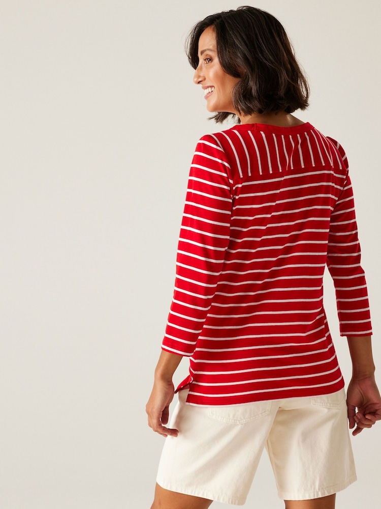 Rood - Regatta Womens Bayletta 3/4 Sleeve II T-Shirt - Image 2 of 7