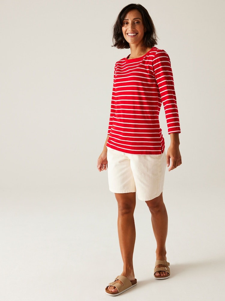 Rood - Regatta Womens Bayletta 3/4 Sleeve II T-Shirt - Image 3 of 7