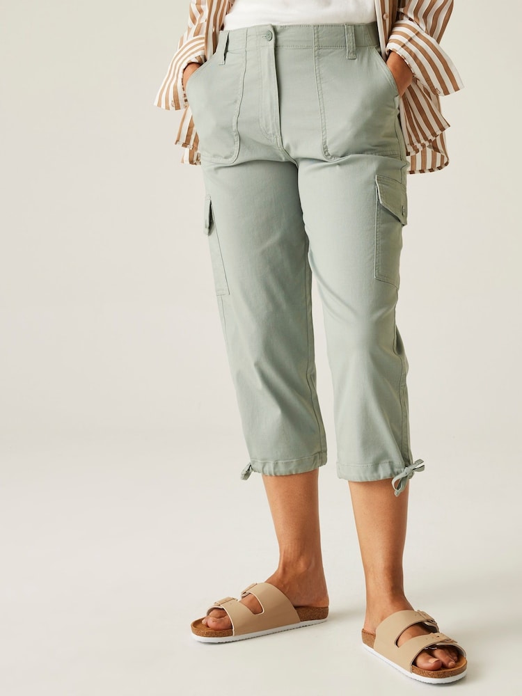 Verde - Regatta Womens Shorebella Capri Trousers - Imagen 1 de 7 Verde - Regatta Womens Shorebella Capri Trousers - Imagen 1 de 7