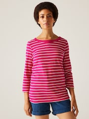 Розовый - Regatta Womens Bayletta 3/4 Sleeve II T-Shirt - Изображение 1 из 4
