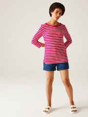 Розовый - Regatta Womens Bayletta 3/4 Sleeve II T-Shirt - Изображение 3 из 4