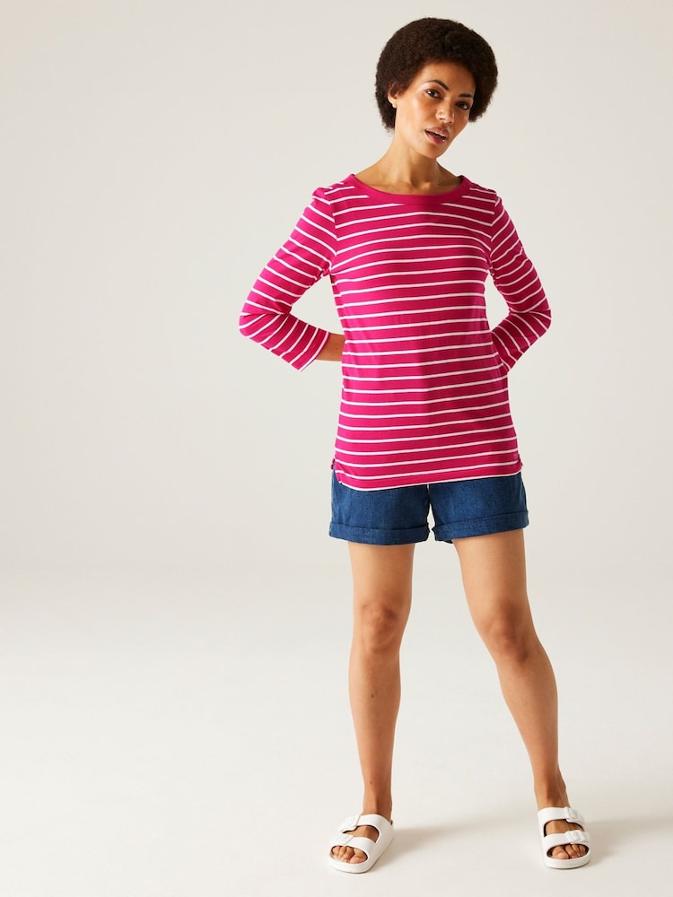 Regatta Pink Womens Bayletta 3/4 Sleeve II T-Shirt - Image 3 of 4