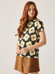 Черный - Regatta Womens 100% Cotton Orla Kiely T-Shirt - Image 1 of 7