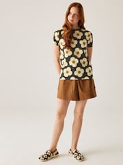 Черный - Regatta Womens 100% Cotton Orla Kiely T-Shirt - Image 3 of 7