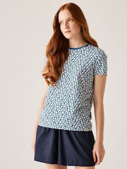 Синий - Regatta Womens 100% Cotton Orla Kiely T-Shirt - Image 2 of 8