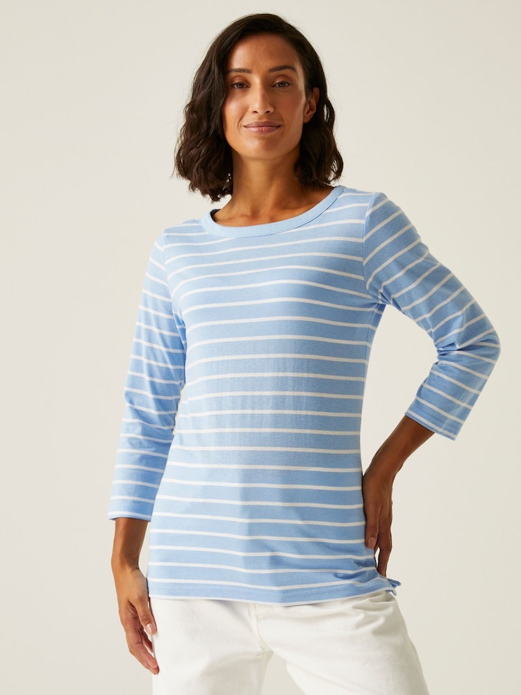 Синий - Regatta Womens Bayletta 3/4 Sleeve II T-Shirt - Изображение 1 из 5