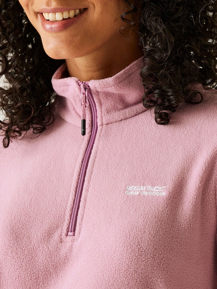 Regatta Pink Light Womens Sweetheart Lightweight Half-Zip Fleece - Image 4 of 7