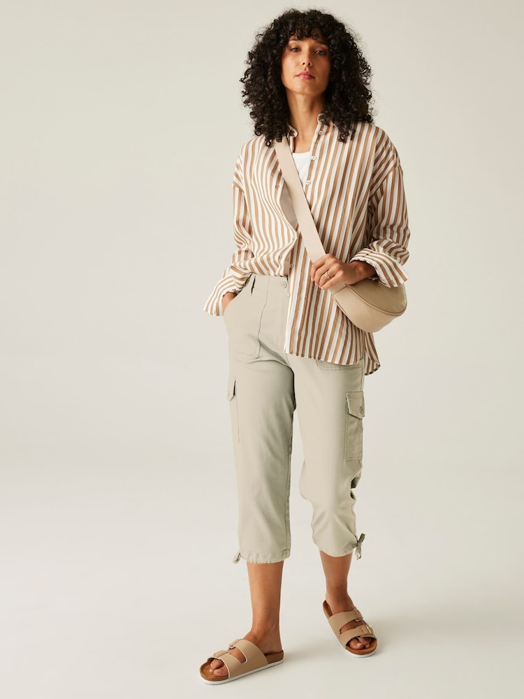 Regatta Cream Womens Shorebella Capri Trousers - Image 3 of 7