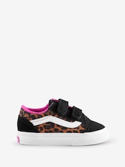 Vans Leopard Print Girls Infant Old Skool Trainers - Image 1 of 4