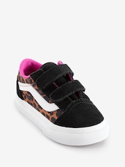 Vans Leopard Print Girls Infant Old Skool Trainers - Image 2 of 4